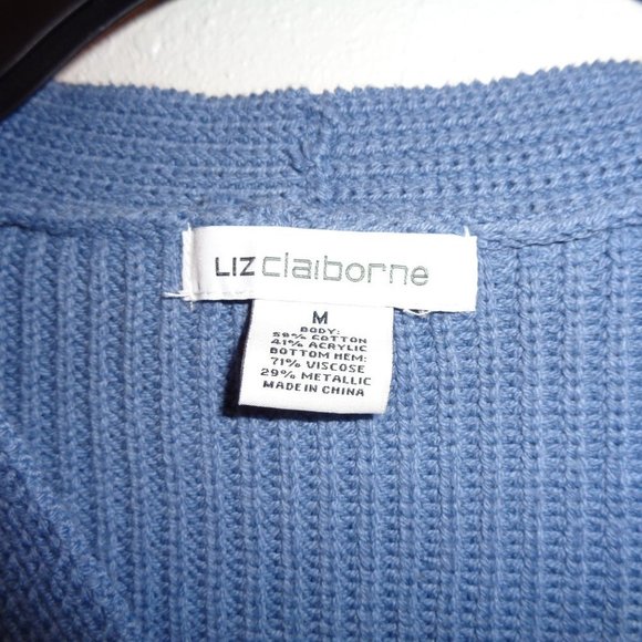 LIZ Claiborne V Neck Sweater Size Medium - Picture 6 of 10